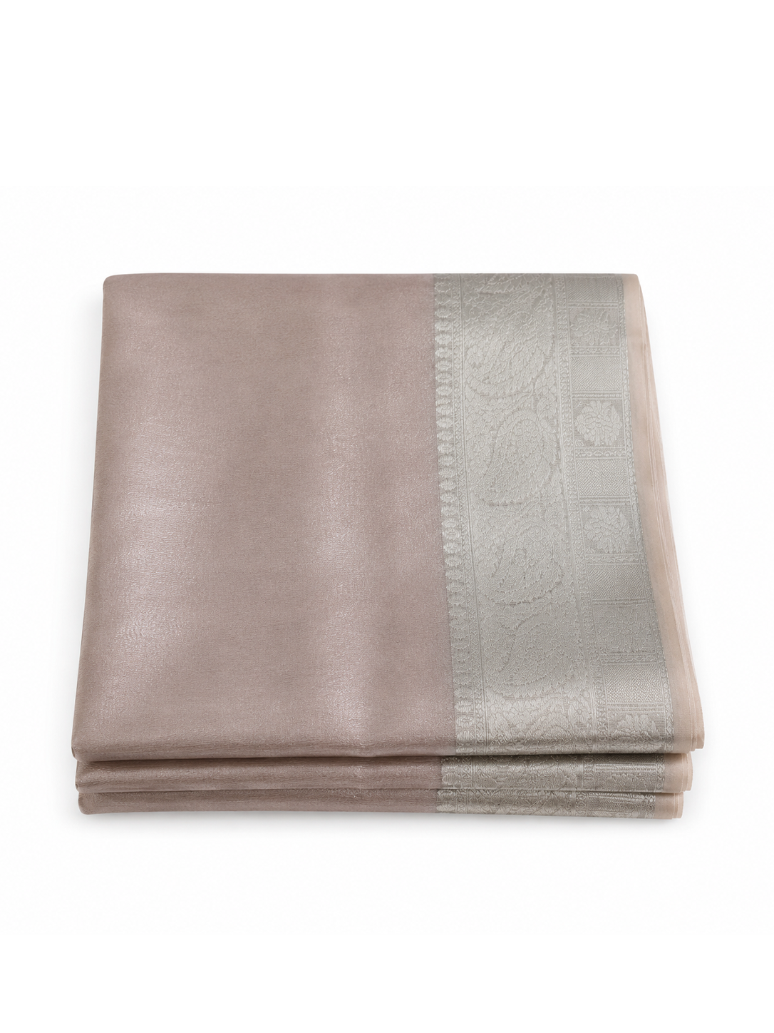Peach Bengal Benarasi Blended Tissue