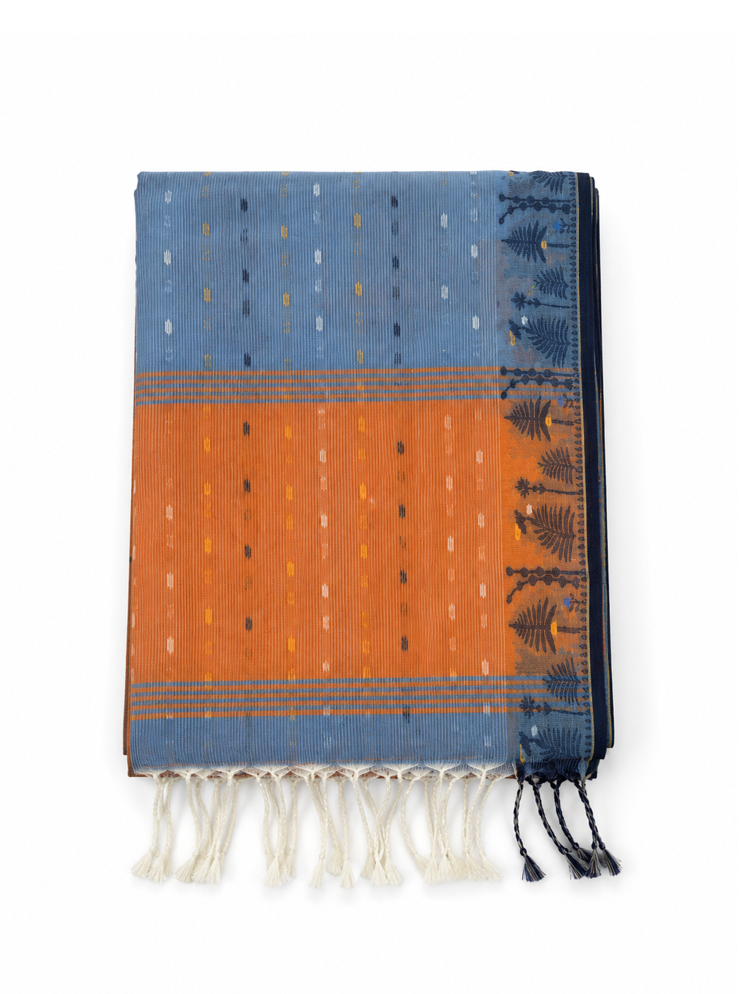 Blue & Orange Bengal Cotton