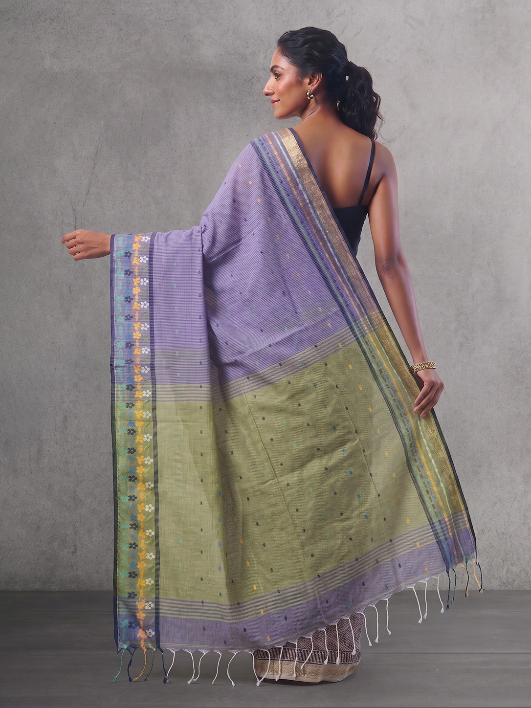 Lavendar & Green Bengal Cotton