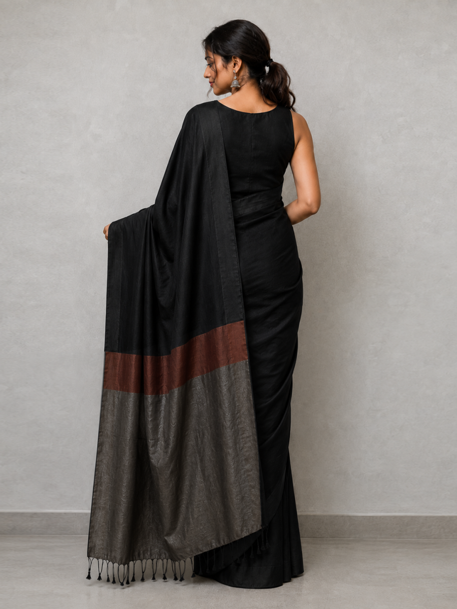 Black with Copper Bengal Linen