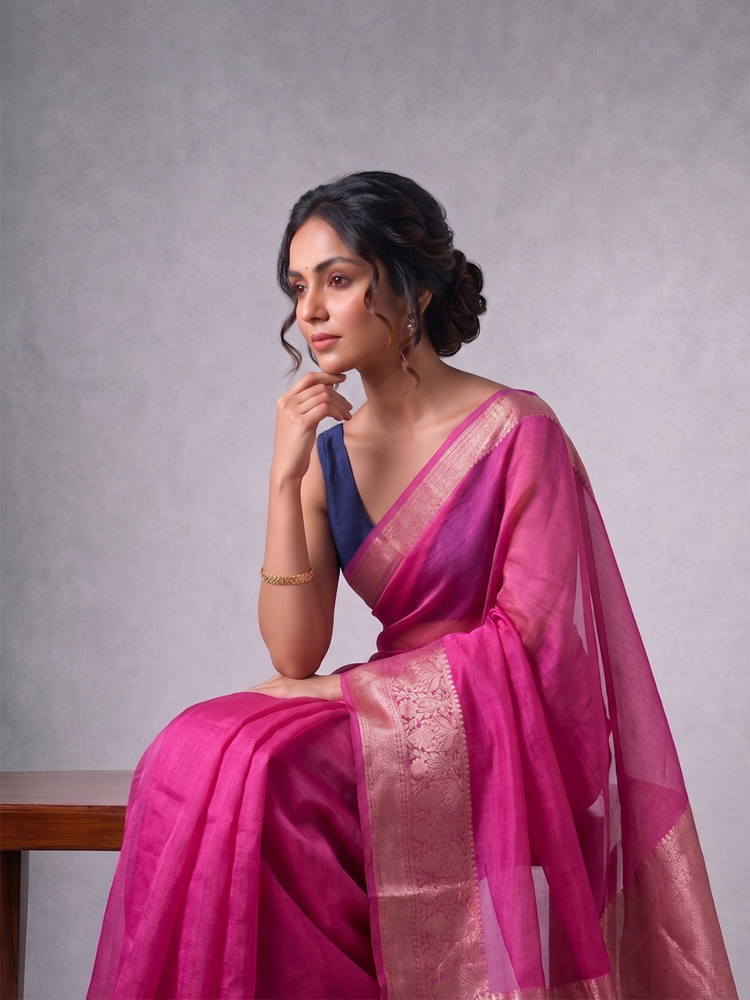 Pink Bengal Linen Silk