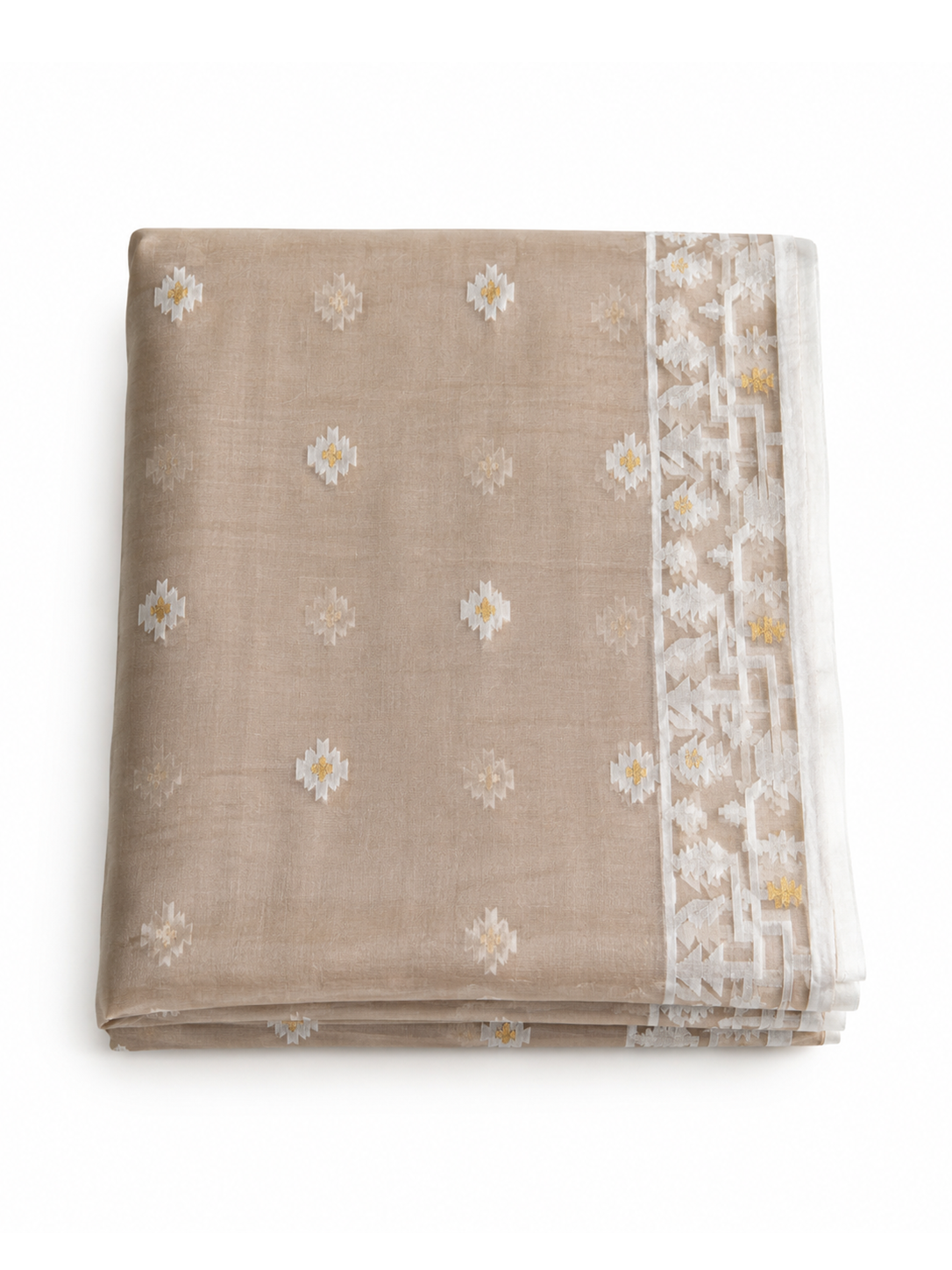Beige Bengal Muslin Jamdani
