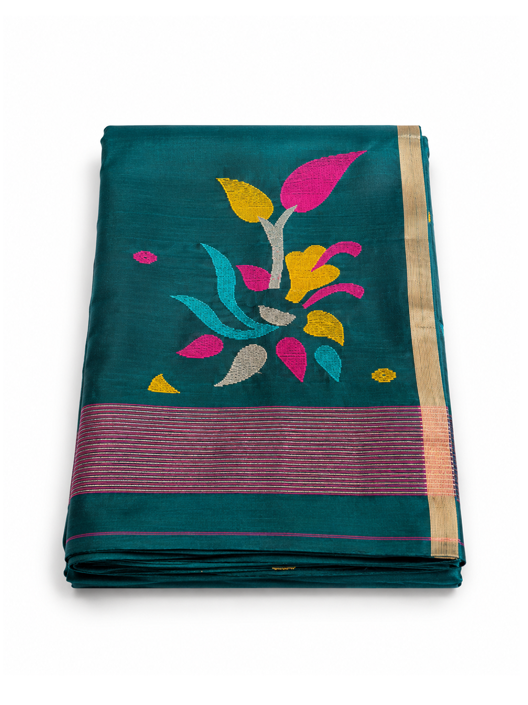 Green Bengal Muslin Jamdani